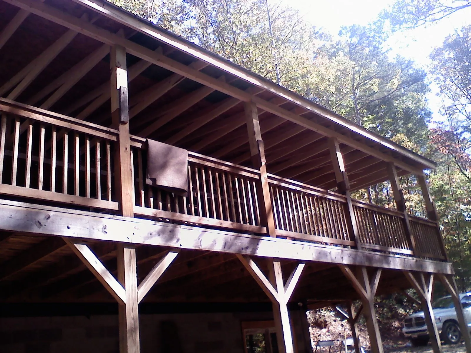 Timber framing under a new elevated porch and deck — Roof Leak Repair in Barkhamsted by Roofing Brothers